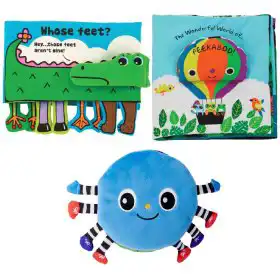 Bright soft cloth book set for babies