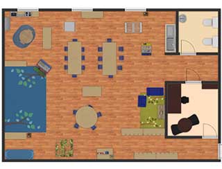 Sample classroom floor planner