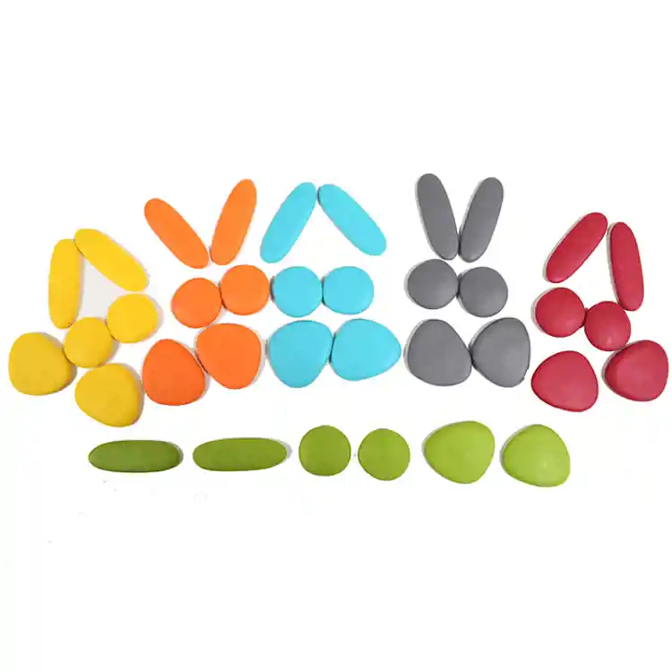 Junior Rainbow Pebbles, Cool Colors