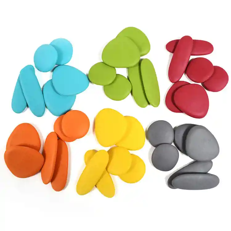 Junior Rainbow Pebbles, Cool Colors