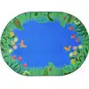 Merry Meadows Rug, Blue, Oval 5'4" x 7'8"