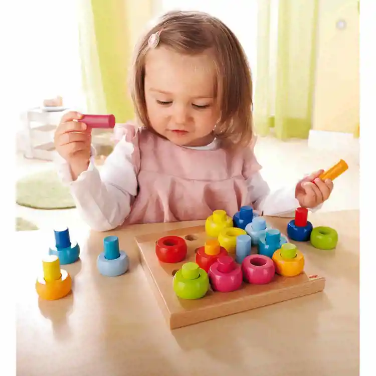 Rainbow Rings & Pegs Set