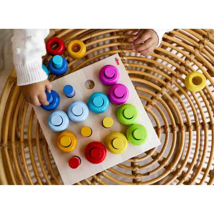 Rainbow Rings & Pegs Set