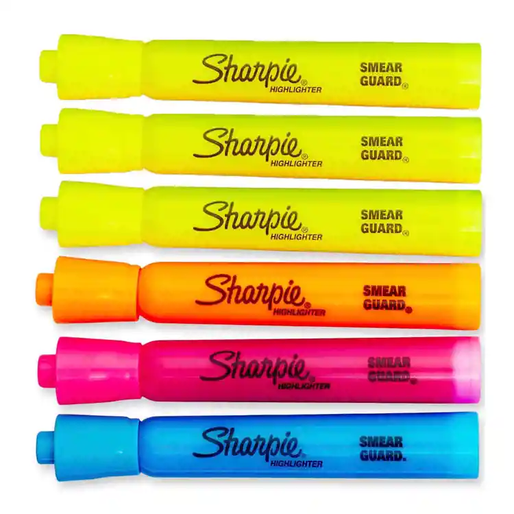 Sharpie® Accent Highlighter, 6 Color Set