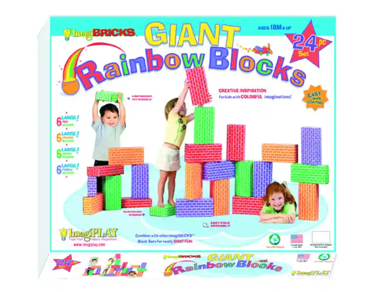 Giant Building Blocks-Assorted Colors, 24 pcs