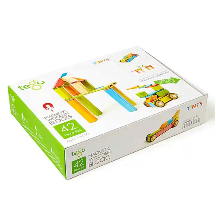 Tegu Magnetic Blocks, 42 Pieces - Tints