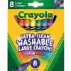 Crayola® Large Washable Crayons, 8 Ct