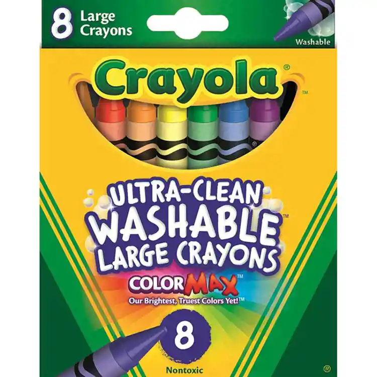 Crayola® Large Washable Crayons, 8 Ct