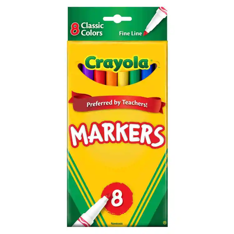 Crayola®  Fine Line Markers, Classic 8 Ct.