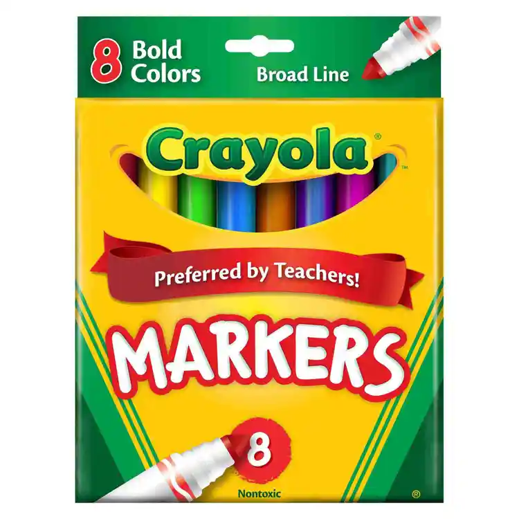 Crayola® Broad Line Markers, Bold Colors 8 Ct.