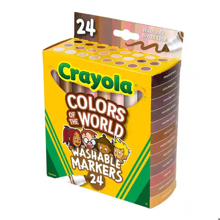 Crayola® Colors of the World™ Washable Broad Line Markers