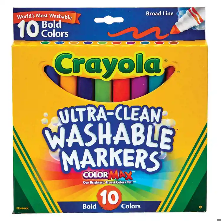 Crayola® Washable Broad Line Markers, Bold 10 ct.