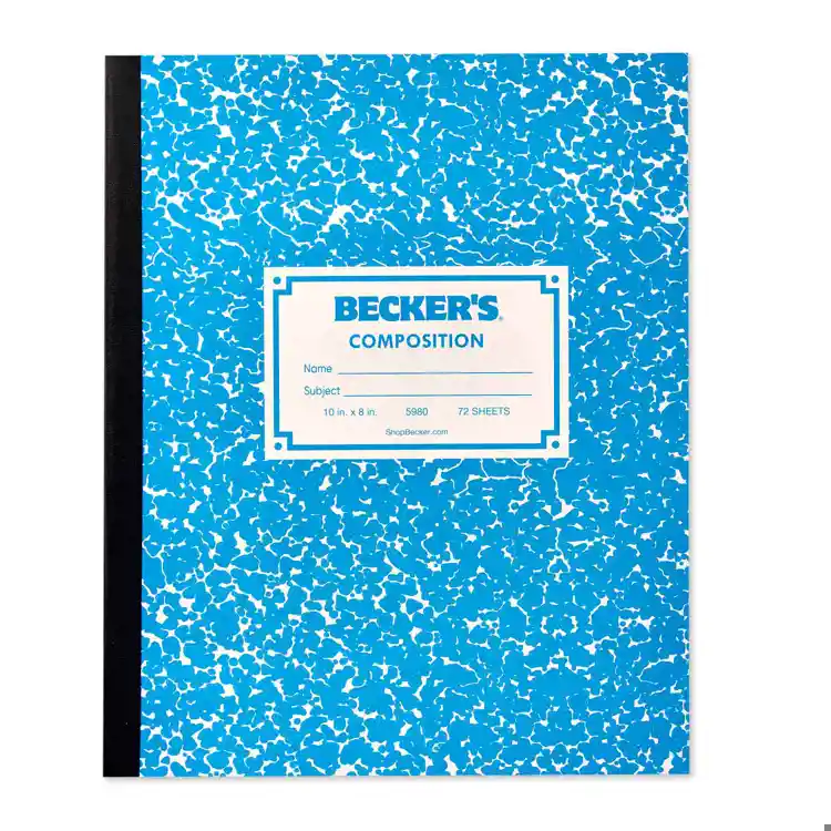 Becker's Blue Marble Composition Book, Sewn-Dozen