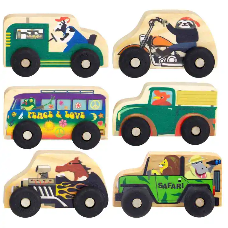 Mini Wooden Vehicles - Set 3