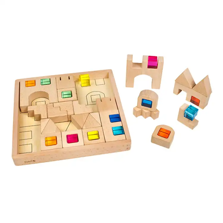 Wooden Building Gem Blocks