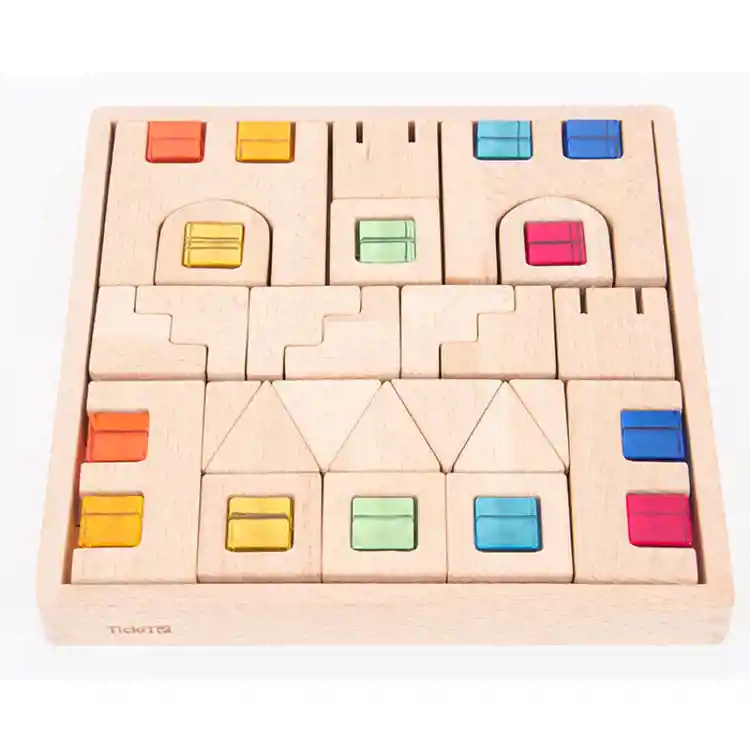 Wooden Building Gem Blocks