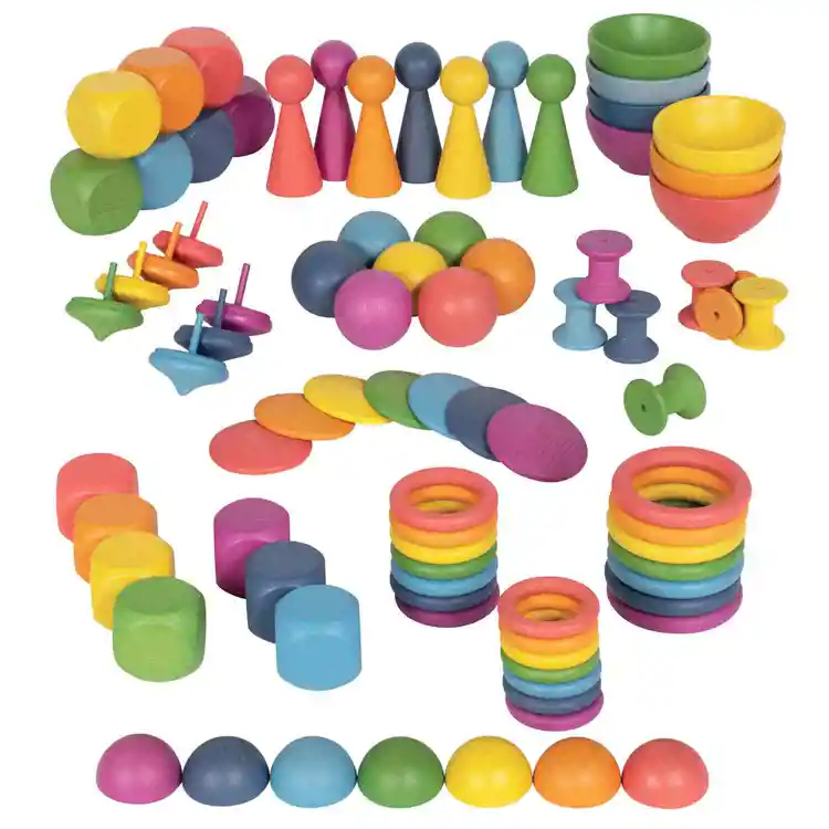 Rainbow Wooden Super Set