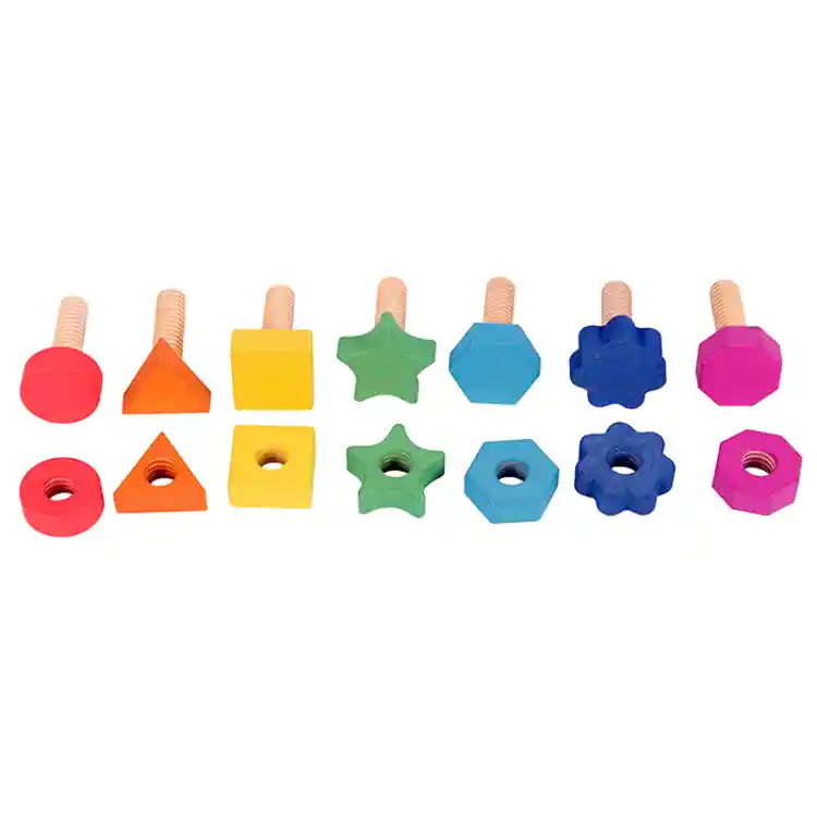 Rainbow Wooden Nuts & Bolts