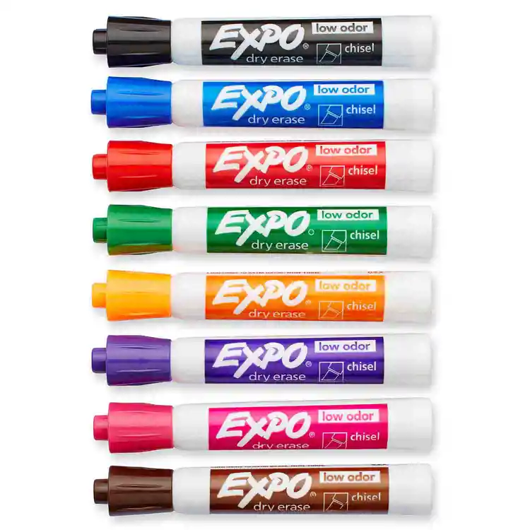 Expo Low Odor Dry-Erase Markers, 8 Color Set