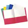 Economy E-Z 2-Pocket Folders, Assorted Colors