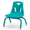 Berries® Plastic Chairs with Powder Coated Legs, Teal, 8"