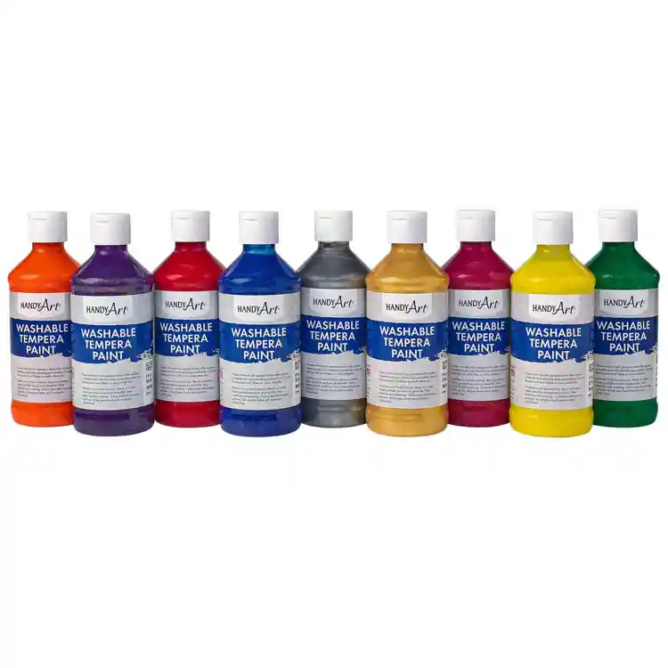 Washable Glitter Paint, Set of 9