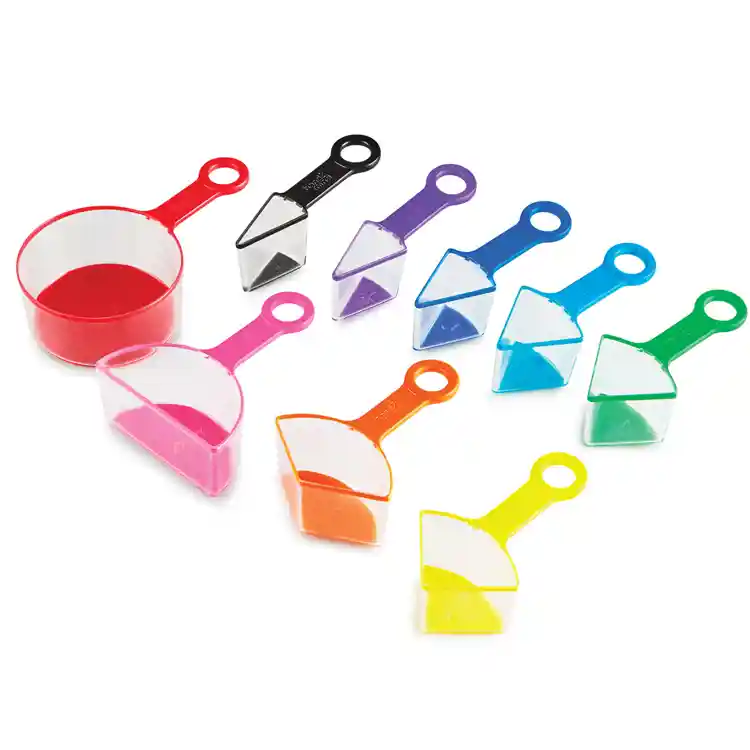 Rainbow Fraction Measuring Cups, Set of 9