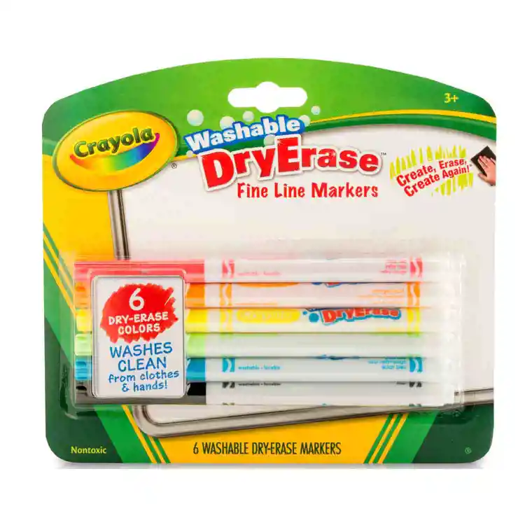 Crayola® Washable Dry-Erase Markers, 6 Ct