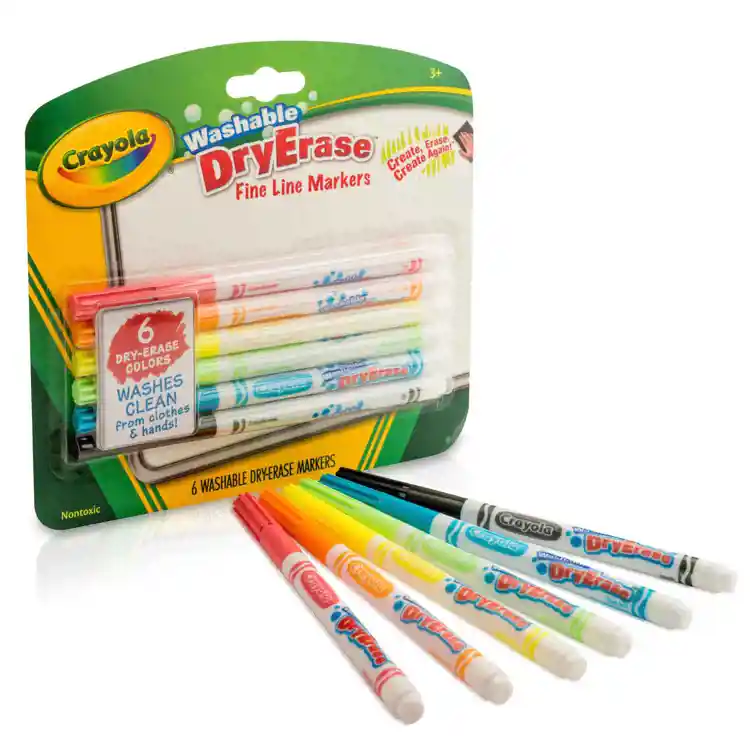 Crayola® Washable Dry-Erase Markers, 6 Ct