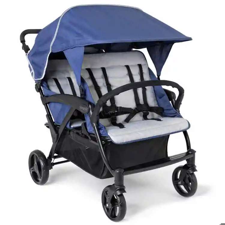 Gaggle® Odyssey™ Quad Stroller, Navy/Gray