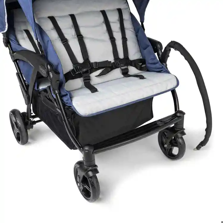 Gaggle® Odyssey™ Quad Stroller, Navy/Gray