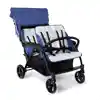 Gaggle® Odyssey™ Quad Stroller, Navy/Gray