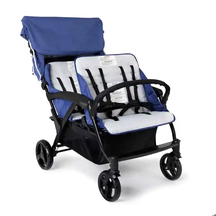 Gaggle® Odyssey™ Quad Stroller, Navy/Gray