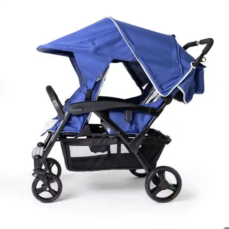 Gaggle® Odyssey™ Quad Stroller, Navy/Gray