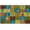 A to Z Animals Rug, Nature's Colors
