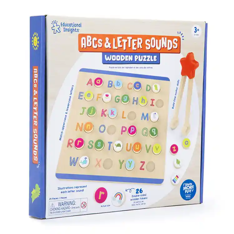ABCs & Letter Sounds Wooden Puzzle