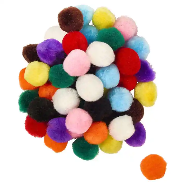 Artful Goods® Pom Poms Bright Colors, 1"