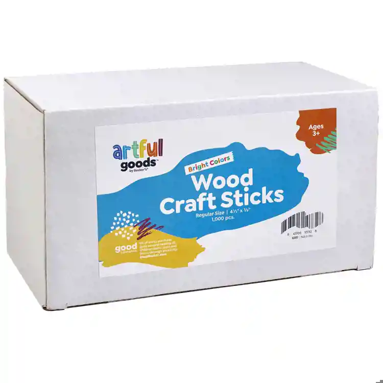 Artful Goods® Wood Craft Sticks, Regular Size