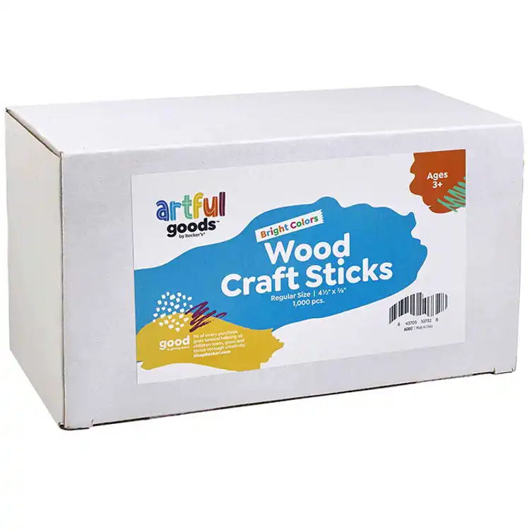 Artful Goods® Wood Craft Sticks, Regular Size