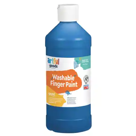 Artful Goods® Washable Finger Paint, Pint - Blue
