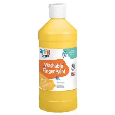Artful Goods® Washable Finger Paint, Pint - Yellow