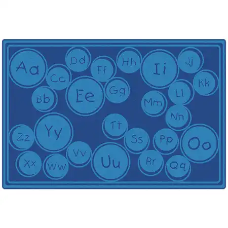 Alphabet Bubbles Seating Rug
