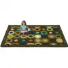 Alphabet Calming Circles Classroom Rug, Nature's Colors