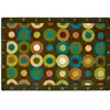Alphabet Calming Circles Classroom Rug, Nature's Colors