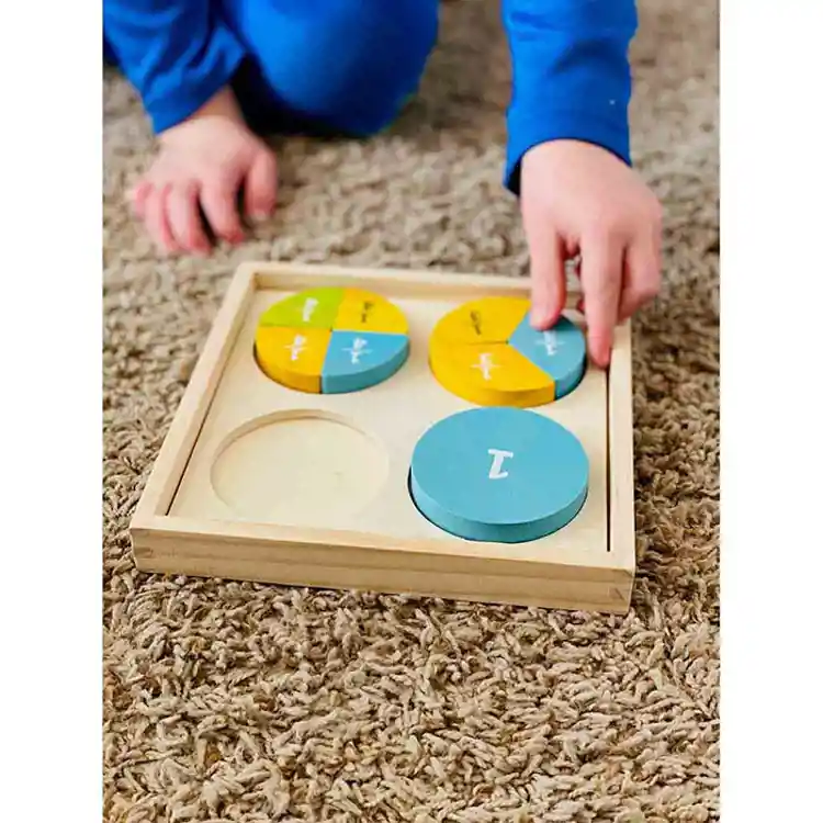 Wooden Fractions Puzzle