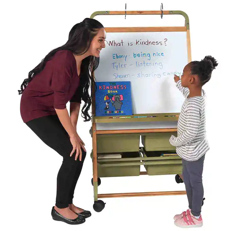 Bamboo Double-Sided Teaching Easel