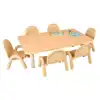 Becker's Beginnings Infant & Toddler Activity Table, Rectangle 30" x 48", Maple