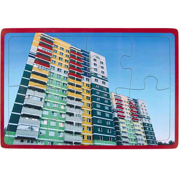 Becker's Building Inspirations 8-Piece Puzzles, Set of 6