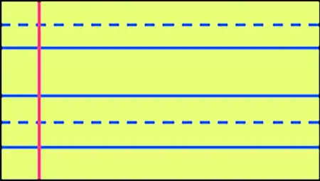 Becker's Cursive Practice Paper, Newsprint