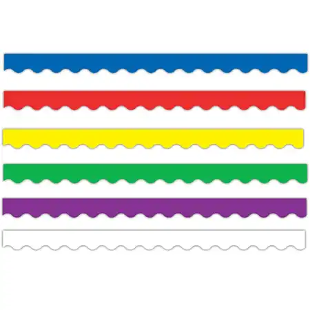 Bright Colored Scalloped Borders